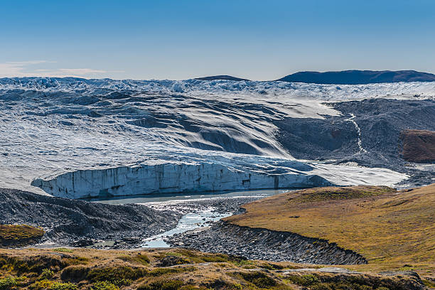 Lo glaç de Groenlàndia, plan pròche al ponch de fusion de non-retorn